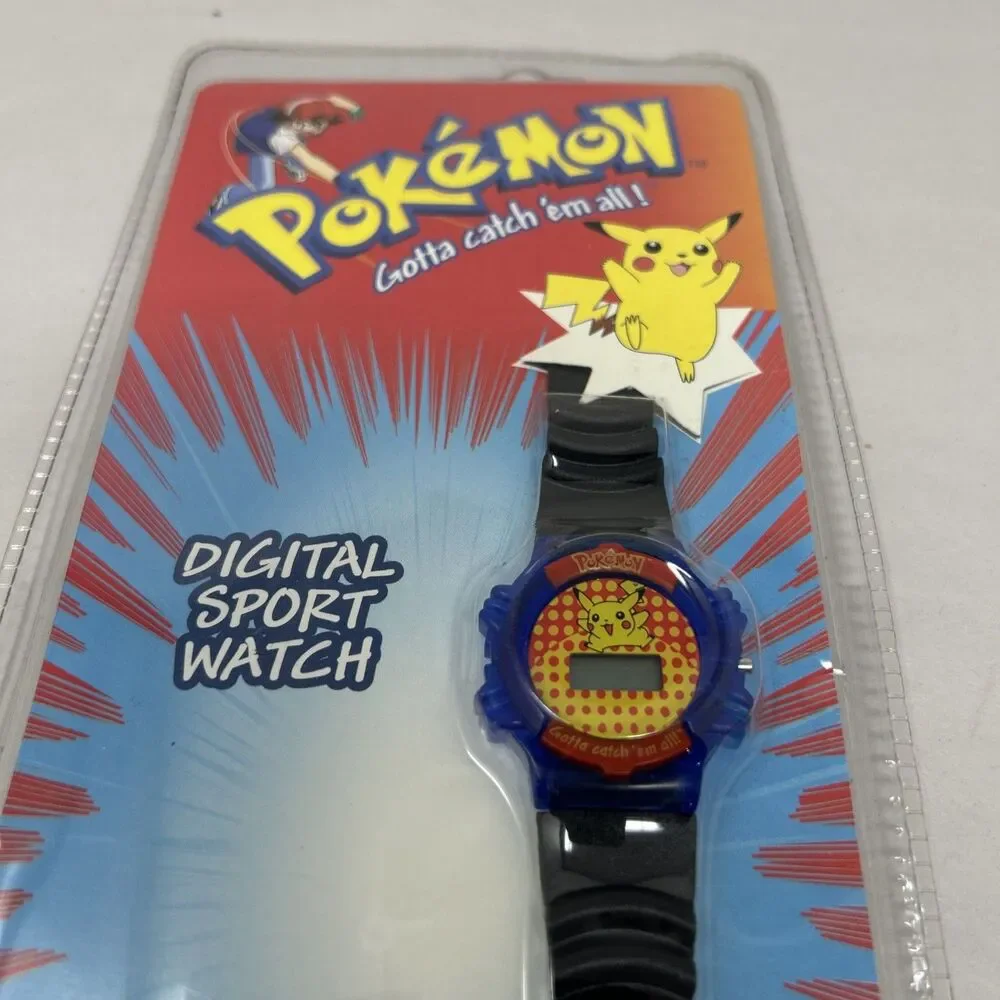 Vintage 1999 Nintendo Pokemon Digital Sport Watch Pikachu New
